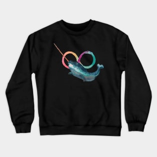 Watercolour Narwhal Crewneck Sweatshirt